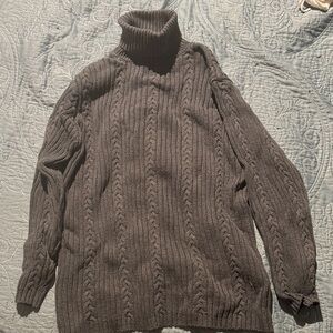 Gray Turtleneck Sweater